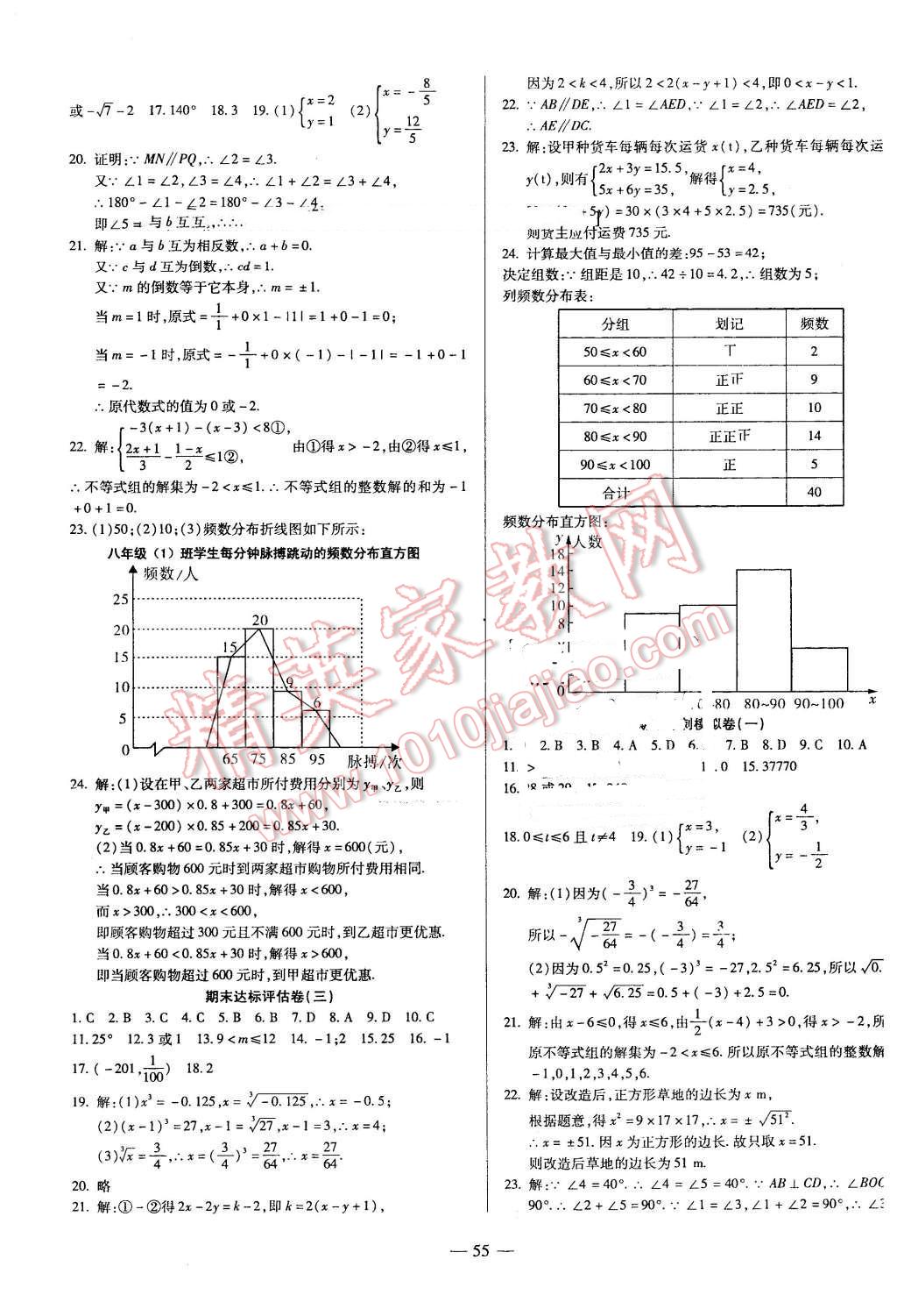 2016年金狀元直擊期末七年級數(shù)學(xué)下冊人教版 第3頁