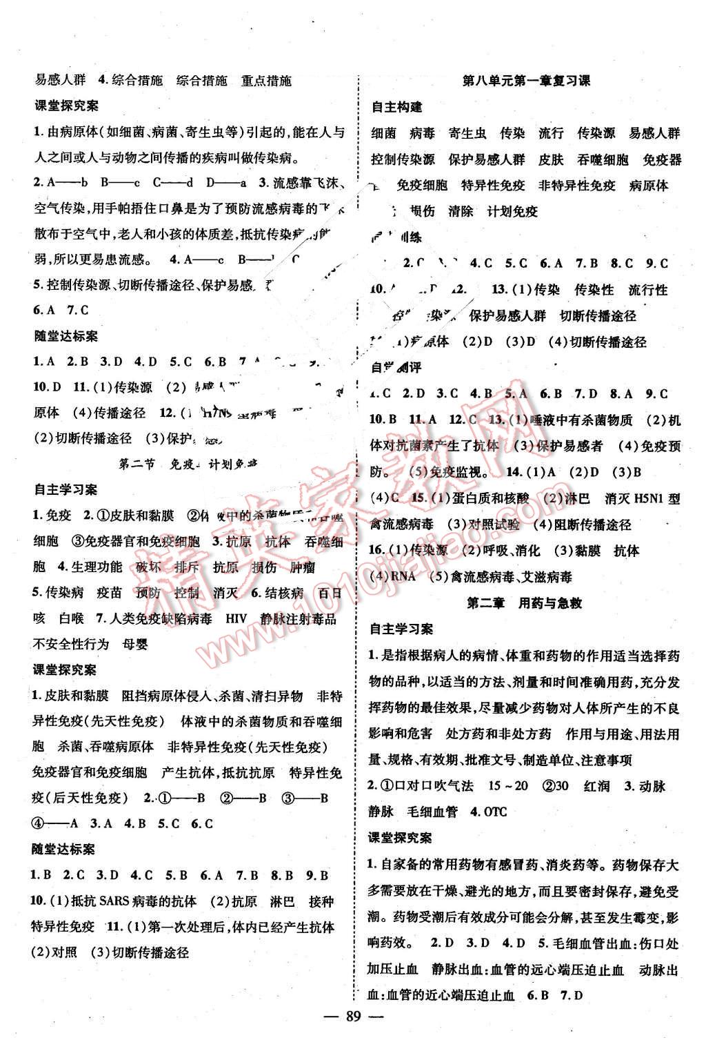 2016年优质课堂导学案八年级生物下册人教版 第5页