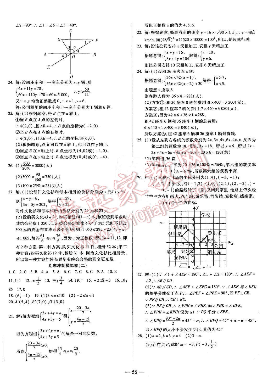 2016年金狀元直擊期末七年級(jí)數(shù)學(xué)下冊(cè)人教版 第4頁(yè)