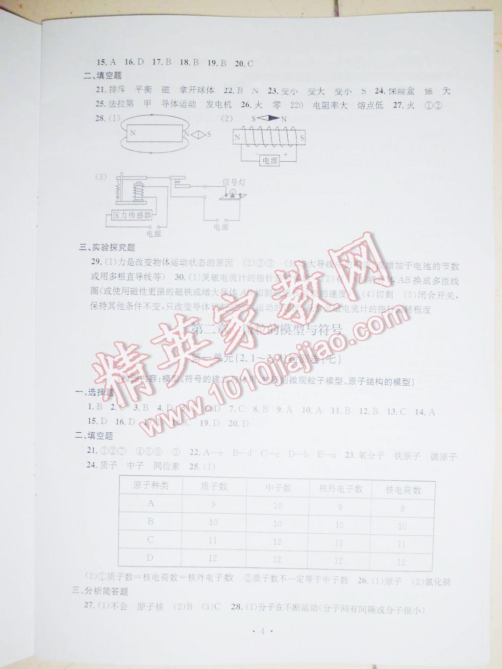 2016年習(xí)題E百檢測卷八年級科學(xué)下冊浙教版 第5頁