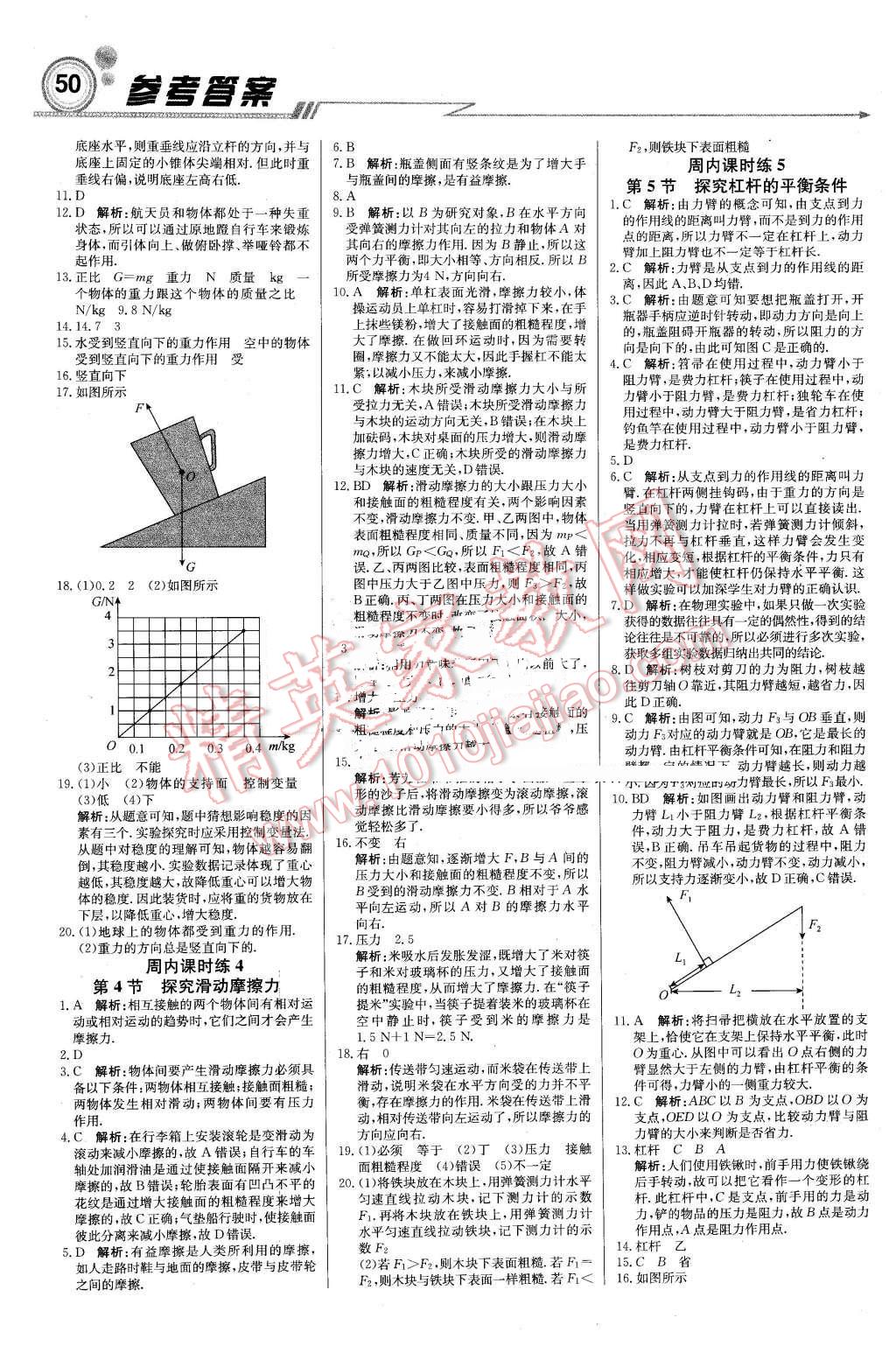 2016年輕巧奪冠周測月考直通中考八年級(jí)物理下冊滬粵版 第2頁