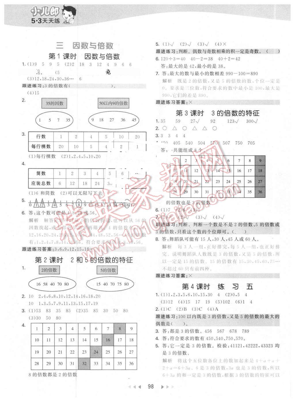 2016年53天天練小學(xué)數(shù)學(xué)五年級(jí)下冊(cè)蘇教版 第6頁(yè)