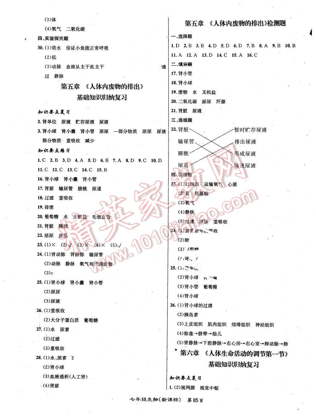 2016年百所名校精點(diǎn)試題七年級(jí)生物下冊(cè)人教版 第5頁(yè)