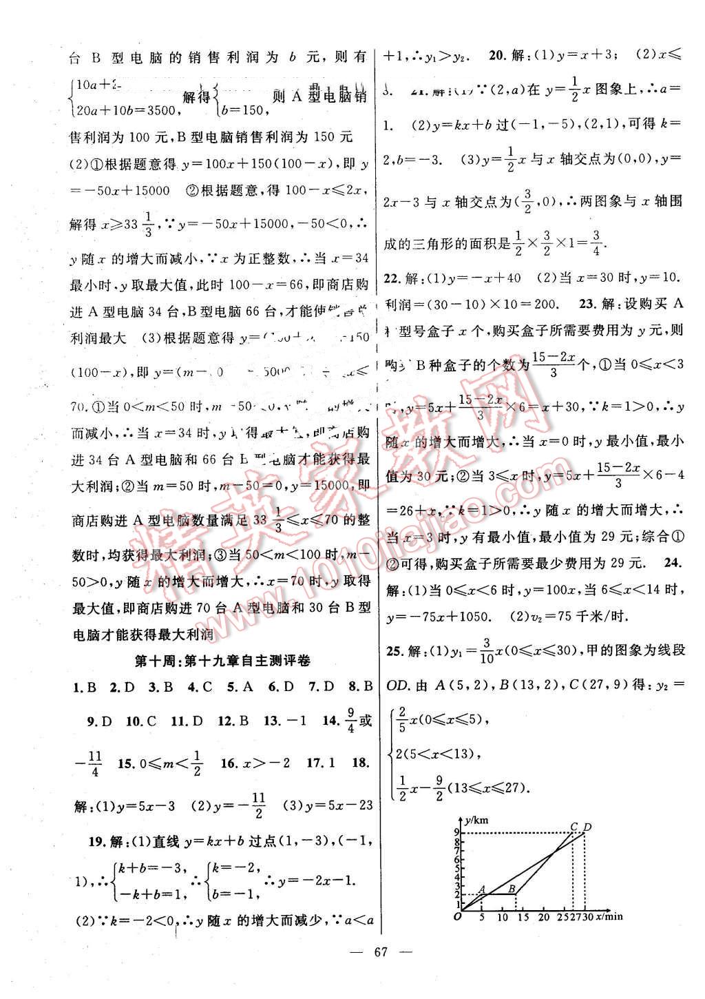 2016年新黃岡兵法密卷100分單元過關(guān)檢測(cè)八年級(jí)數(shù)學(xué)下冊(cè)人教版 第7頁