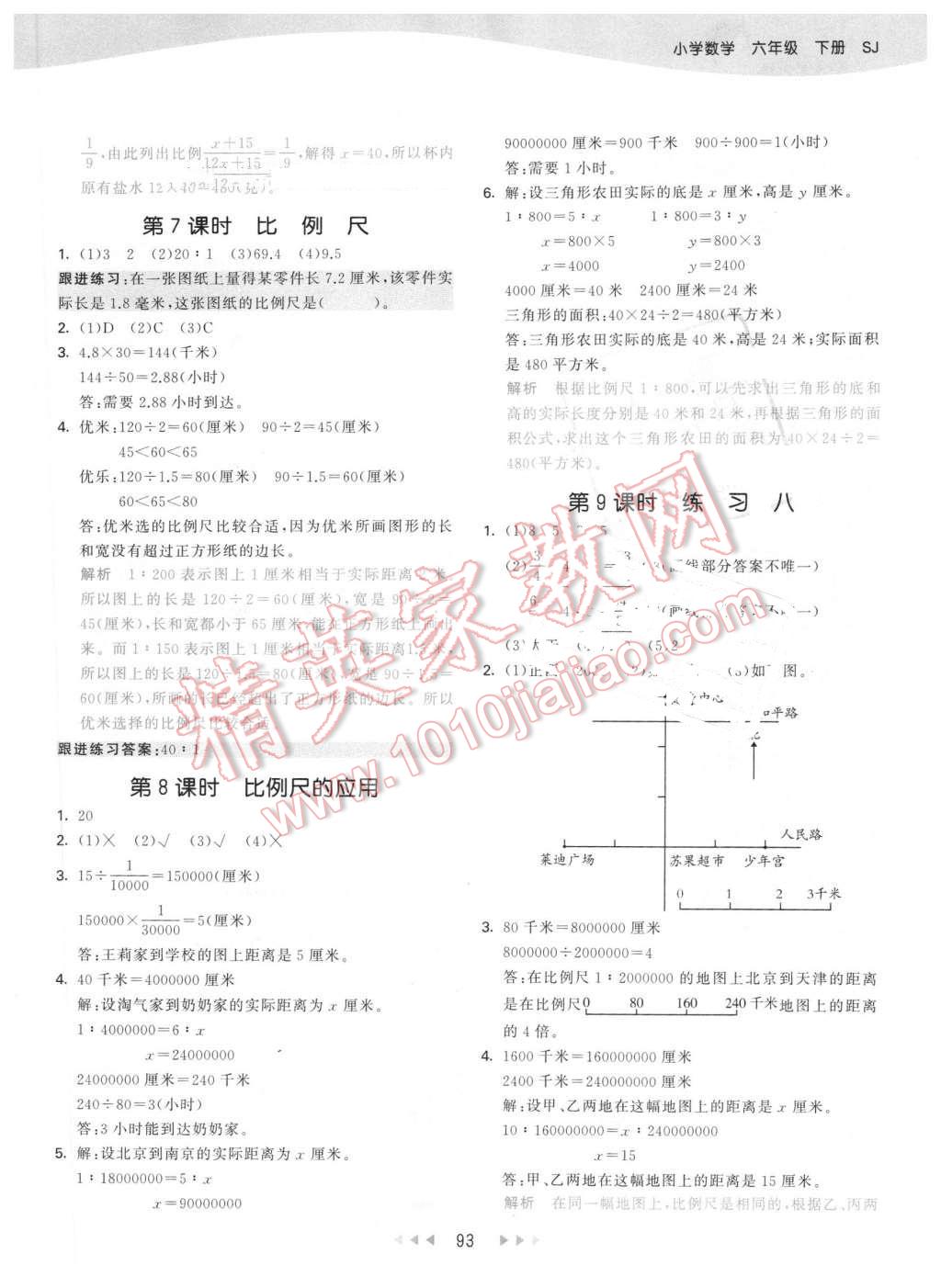 2016年53天天練小學(xué)數(shù)學(xué)六年級下冊蘇教版 第9頁