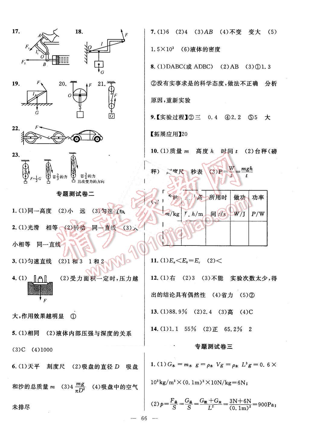 2016年新黃岡兵法密卷100分單元過(guò)關(guān)檢測(cè)八年級(jí)物理下冊(cè)人教版 第6頁(yè)