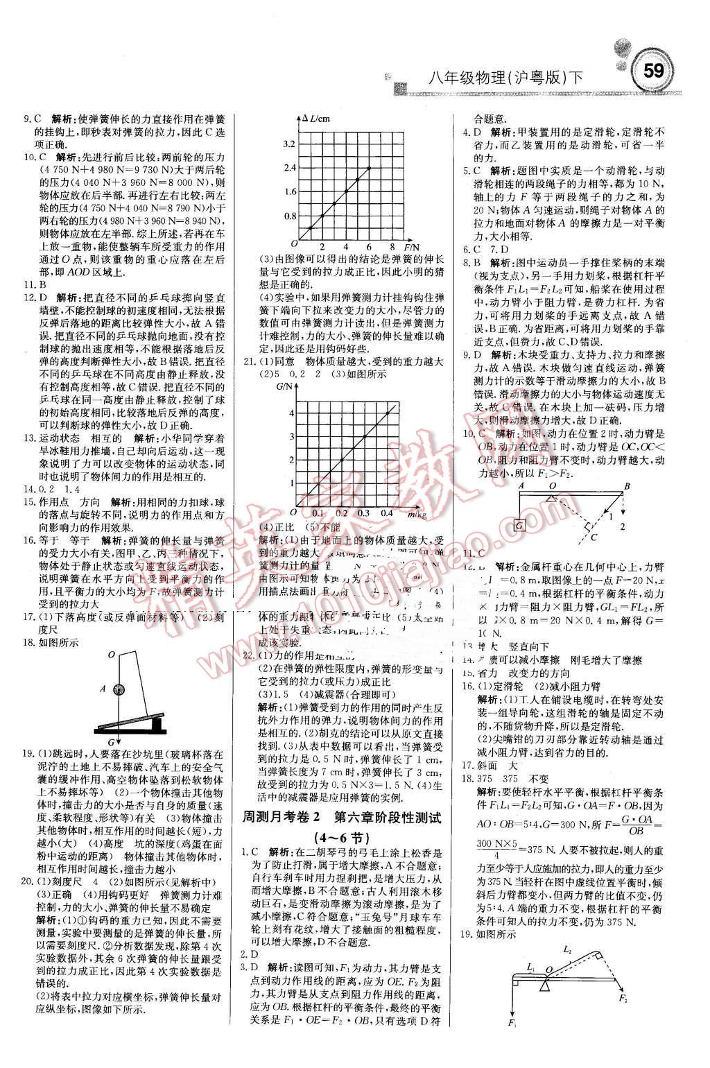 2016年輕巧奪冠周測月考直通中考八年級物理下冊滬粵版 第11頁