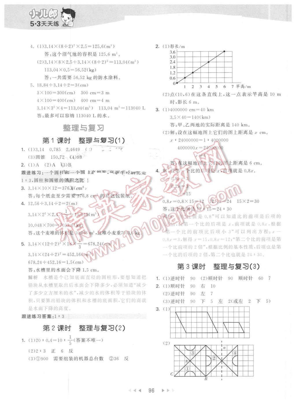 2016年53天天练小学数学六年级下册北师大版 第12页