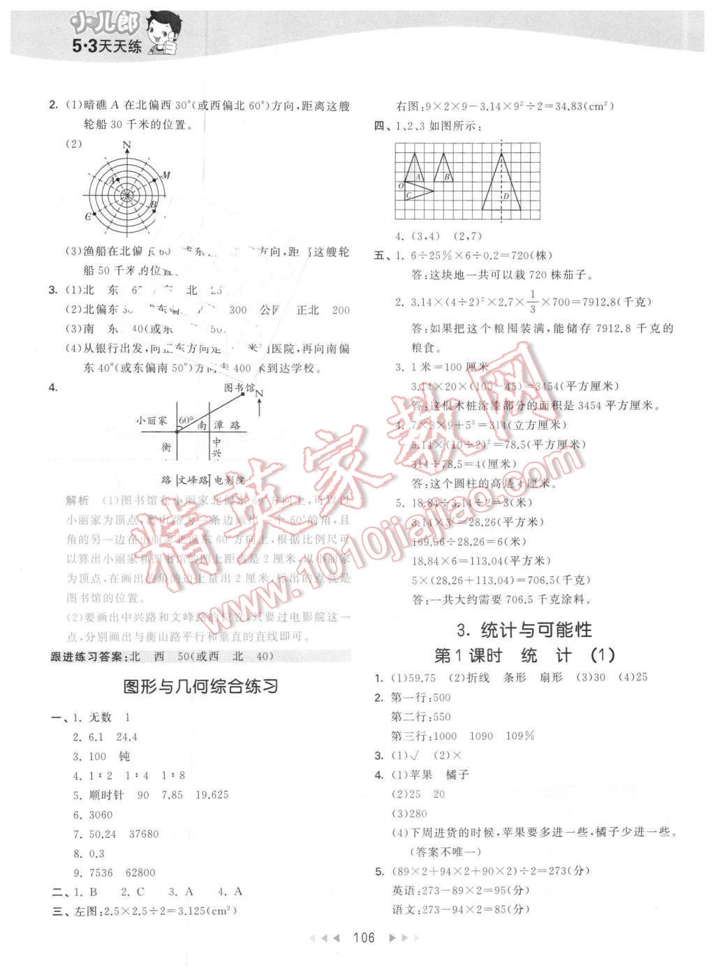 2016年53天天練小學(xué)數(shù)學(xué)六年級下冊蘇教版 第22頁