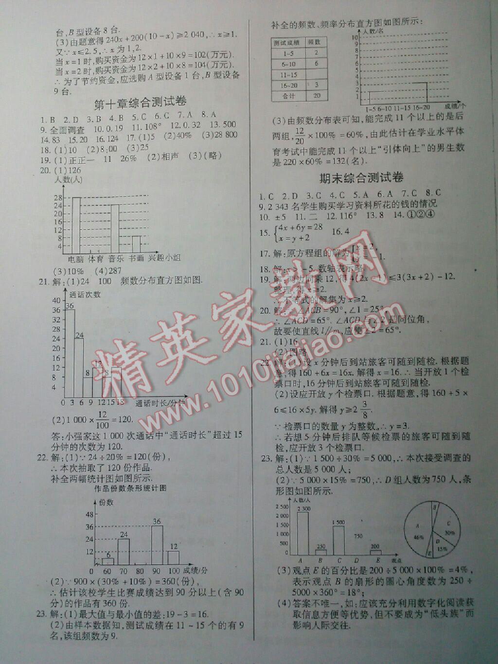 2016年一课一练创新练习七年级数学下册人教版 第25页