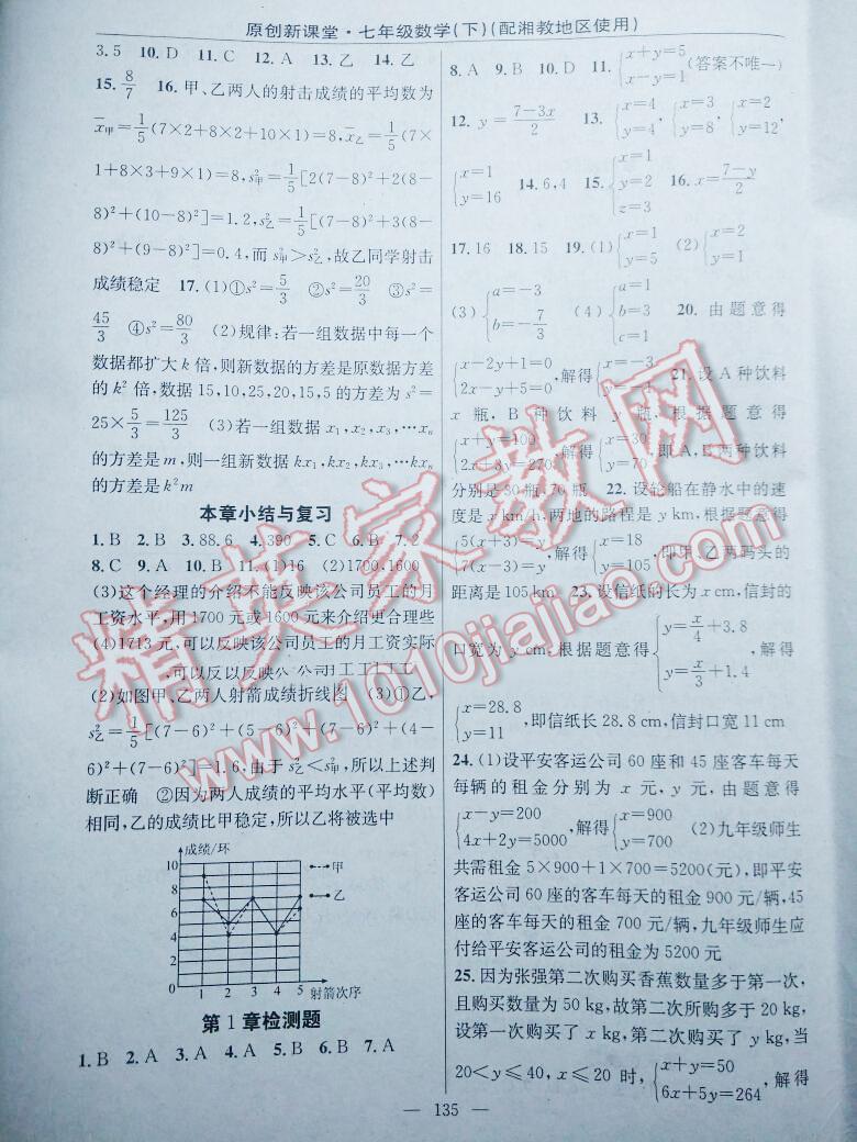 2014年原創(chuàng)新課堂七年級數(shù)學下冊湘教版 第13頁