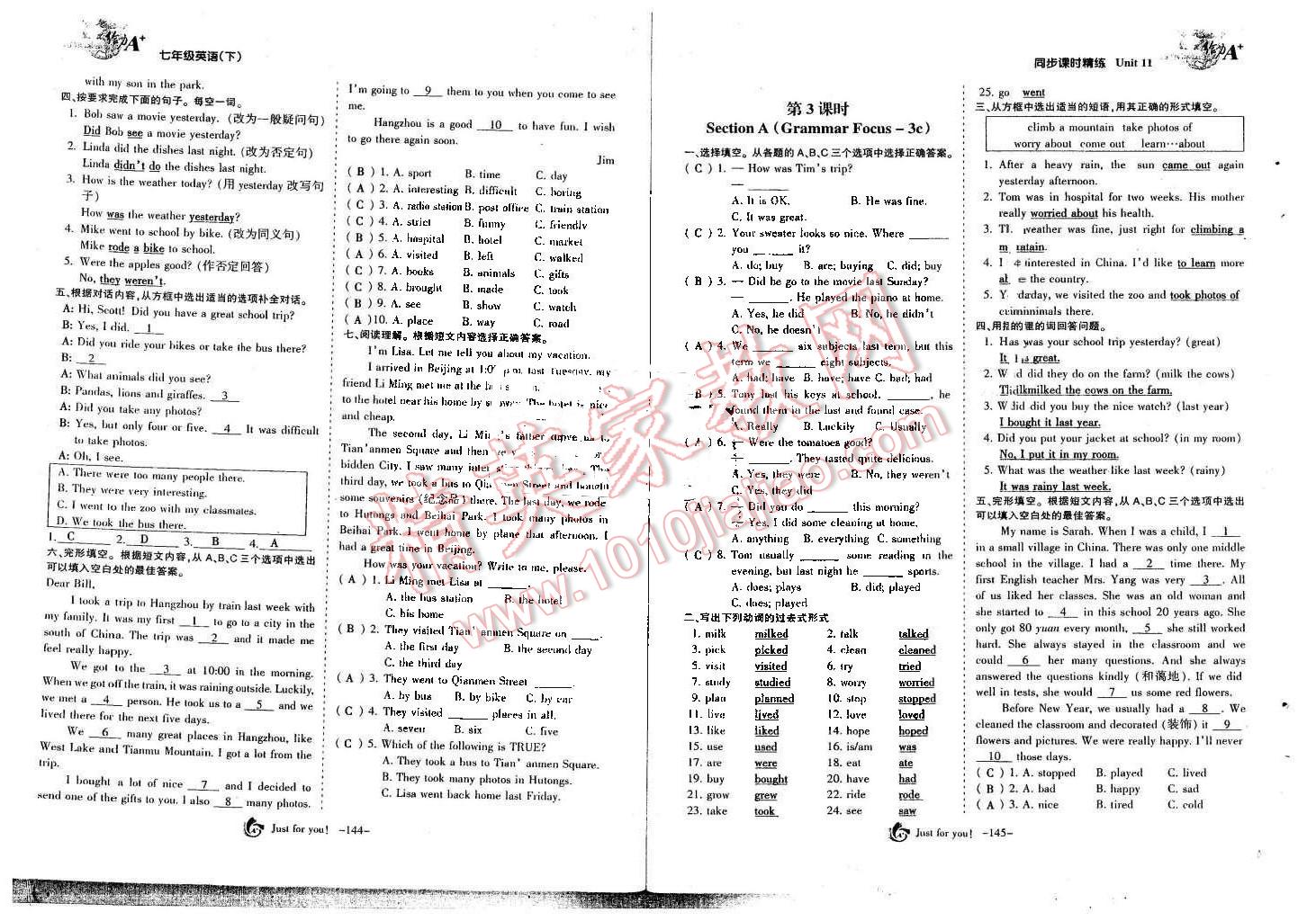 2016年蓉城課堂給力A加七年級(jí)英語(yǔ)下冊(cè)人教版 第10頁(yè)