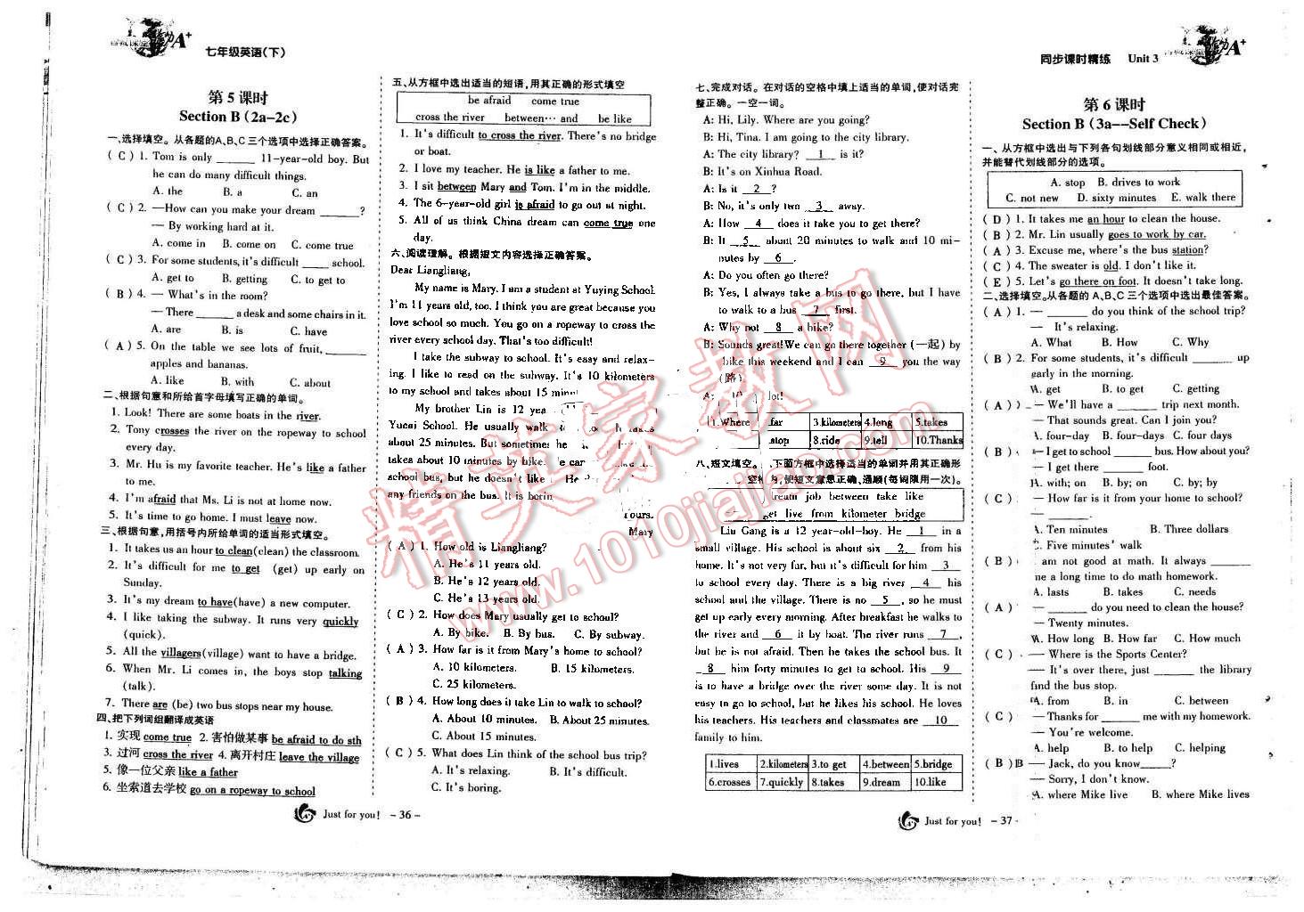 2016年蓉城課堂給力A加七年級(jí)英語(yǔ)下冊(cè) 第63頁(yè)