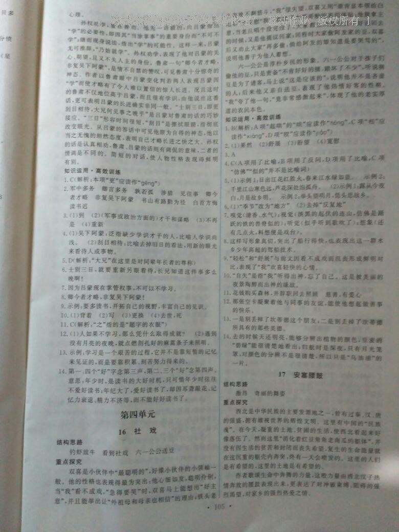 2015年能力培養(yǎng)與測(cè)試七年級(jí)語(yǔ)文下冊(cè)人教版 第41頁(yè)