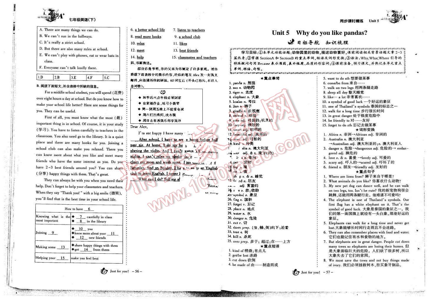 2016年蓉城课堂给力A加七年级英语下册 第74页