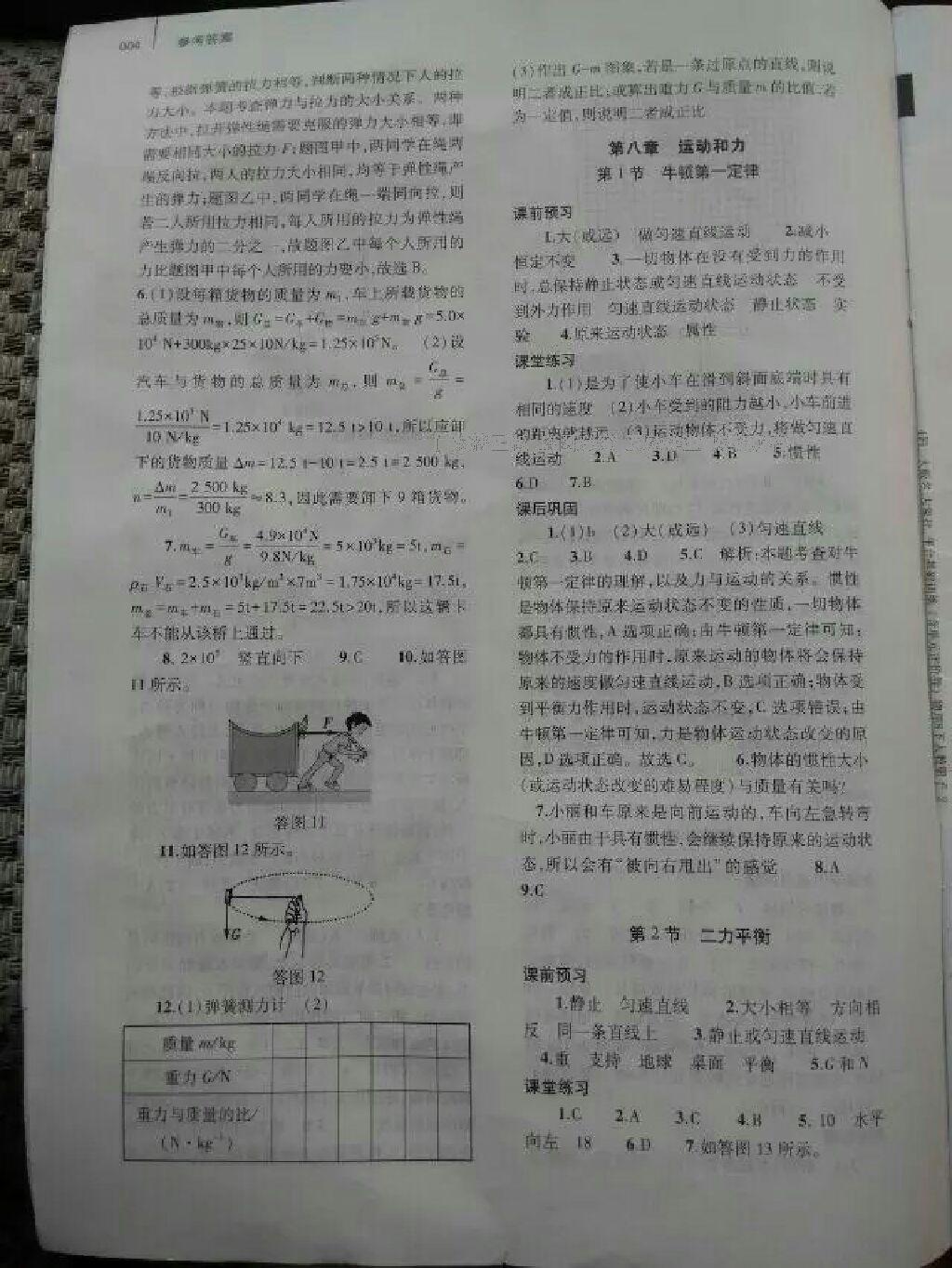 2015年基礎(chǔ)訓(xùn)練含單元評(píng)價(jià)卷八年級(jí)物理下冊(cè)人教版 第81頁(yè)