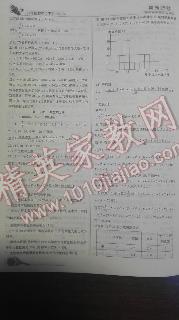 2016年精析巧練階段性驗收與測試八年級數(shù)學(xué)下冊 第33頁