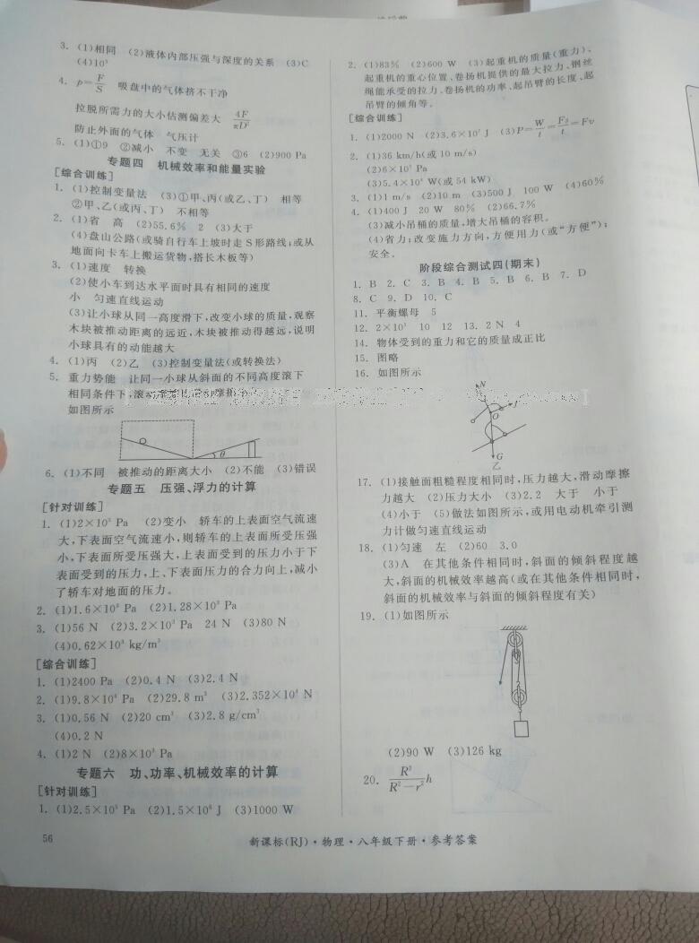 2015年全品小复习八年级物理下册人教版 第14页