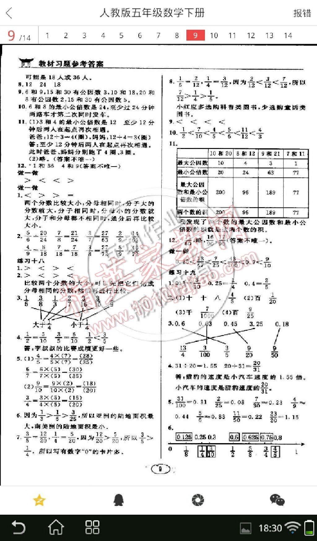 課本人教版五年級(jí)數(shù)學(xué)下冊(cè) 第8頁(yè)