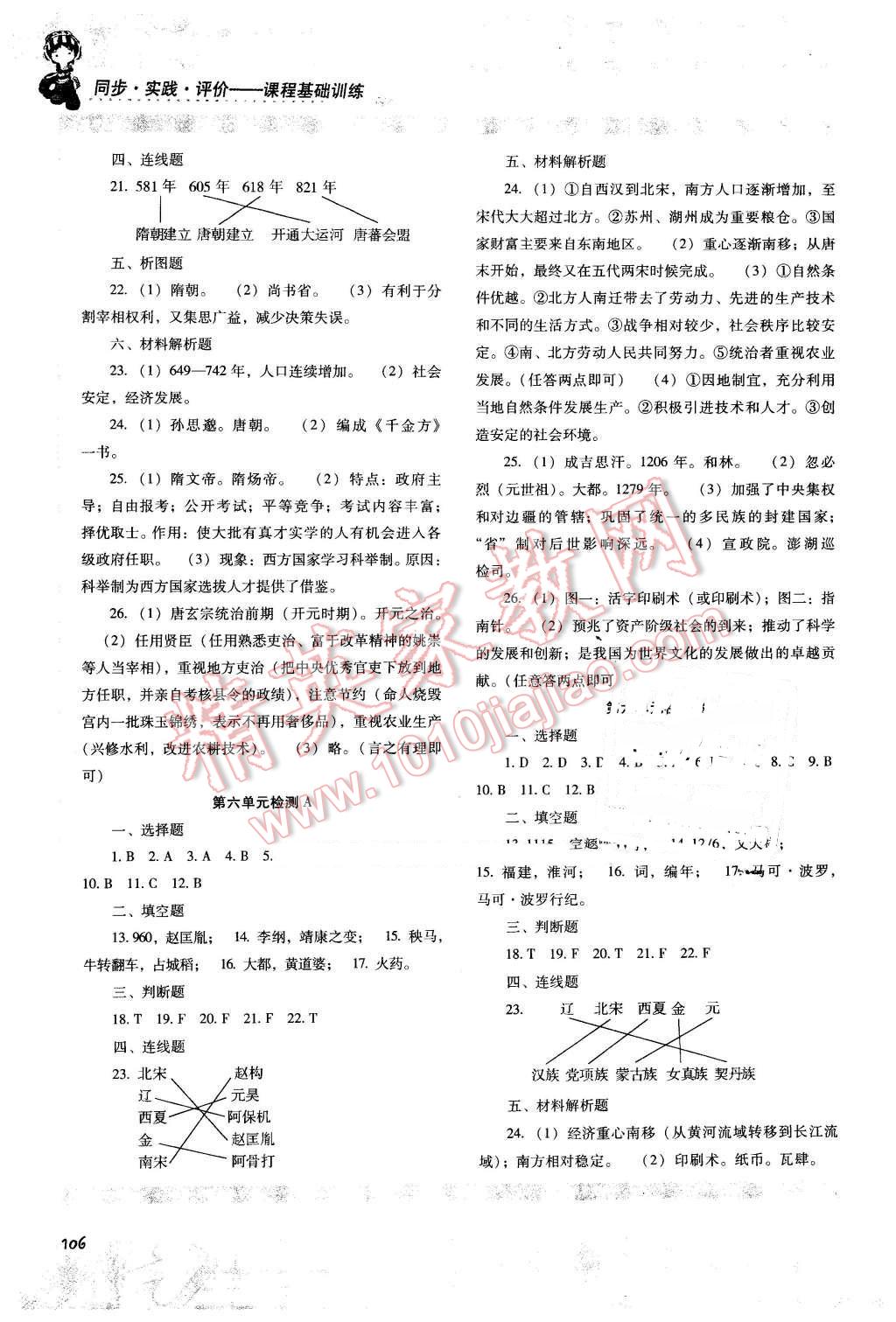 2016年課程基礎訓練七年級歷史下冊 第12頁