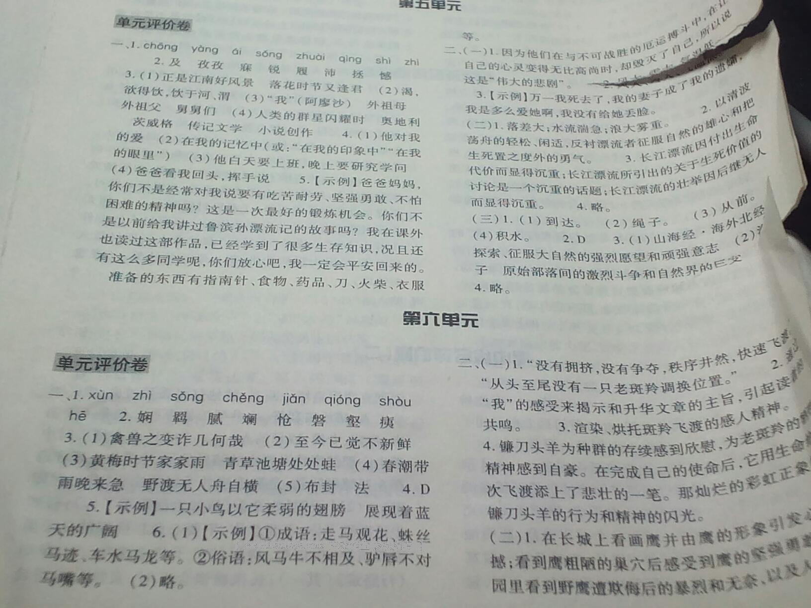 2015年基礎(chǔ)訓(xùn)練七年級語文下冊人教版僅限河南省使用大象出版社 第109頁