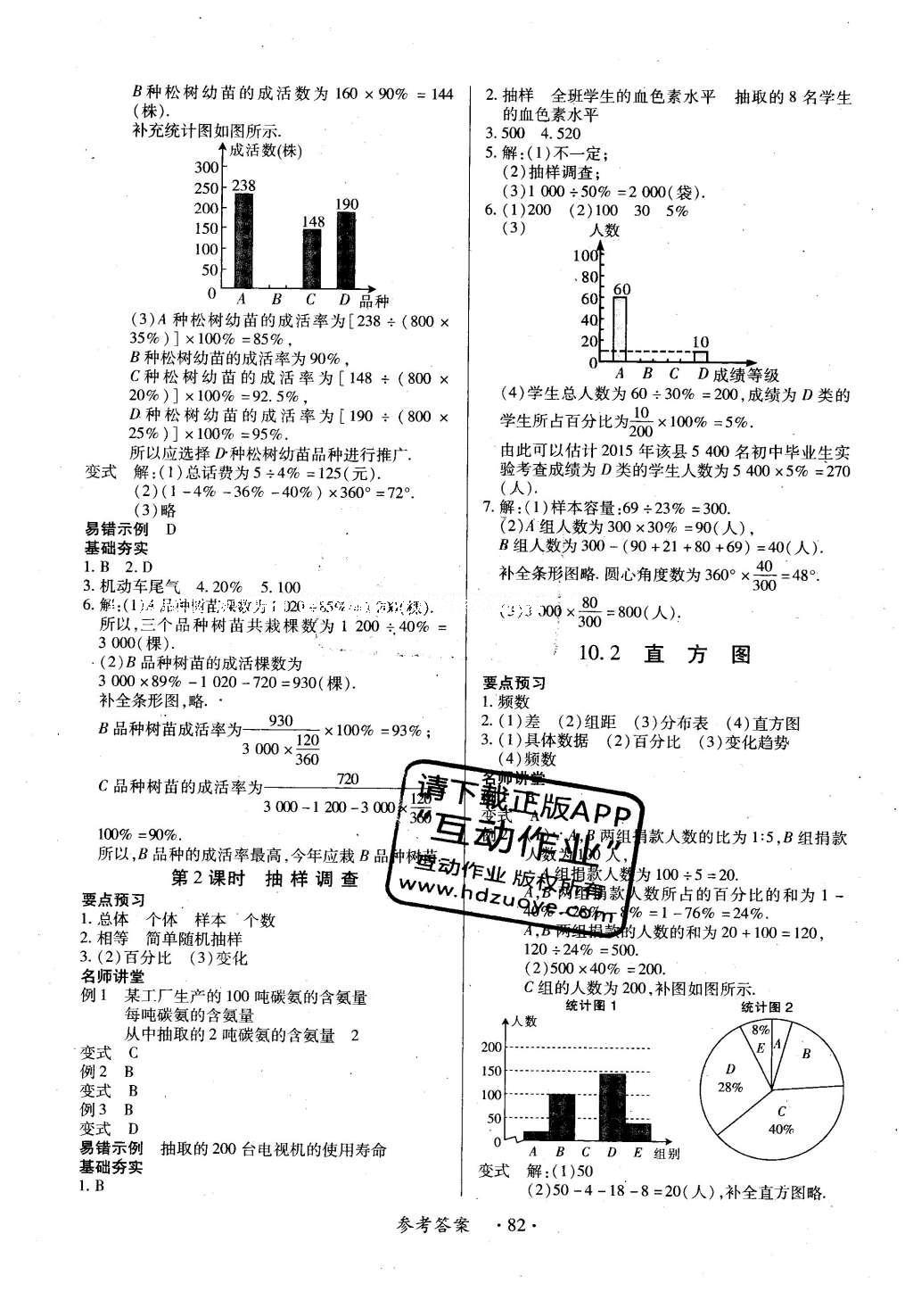 2016年一课一练创新练习七年级数学下册人教版 参考答案第73页