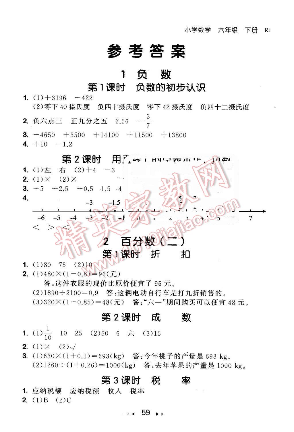 2016年53隨堂測小學(xué)數(shù)學(xué)六年級(jí)下冊人教版 第1頁