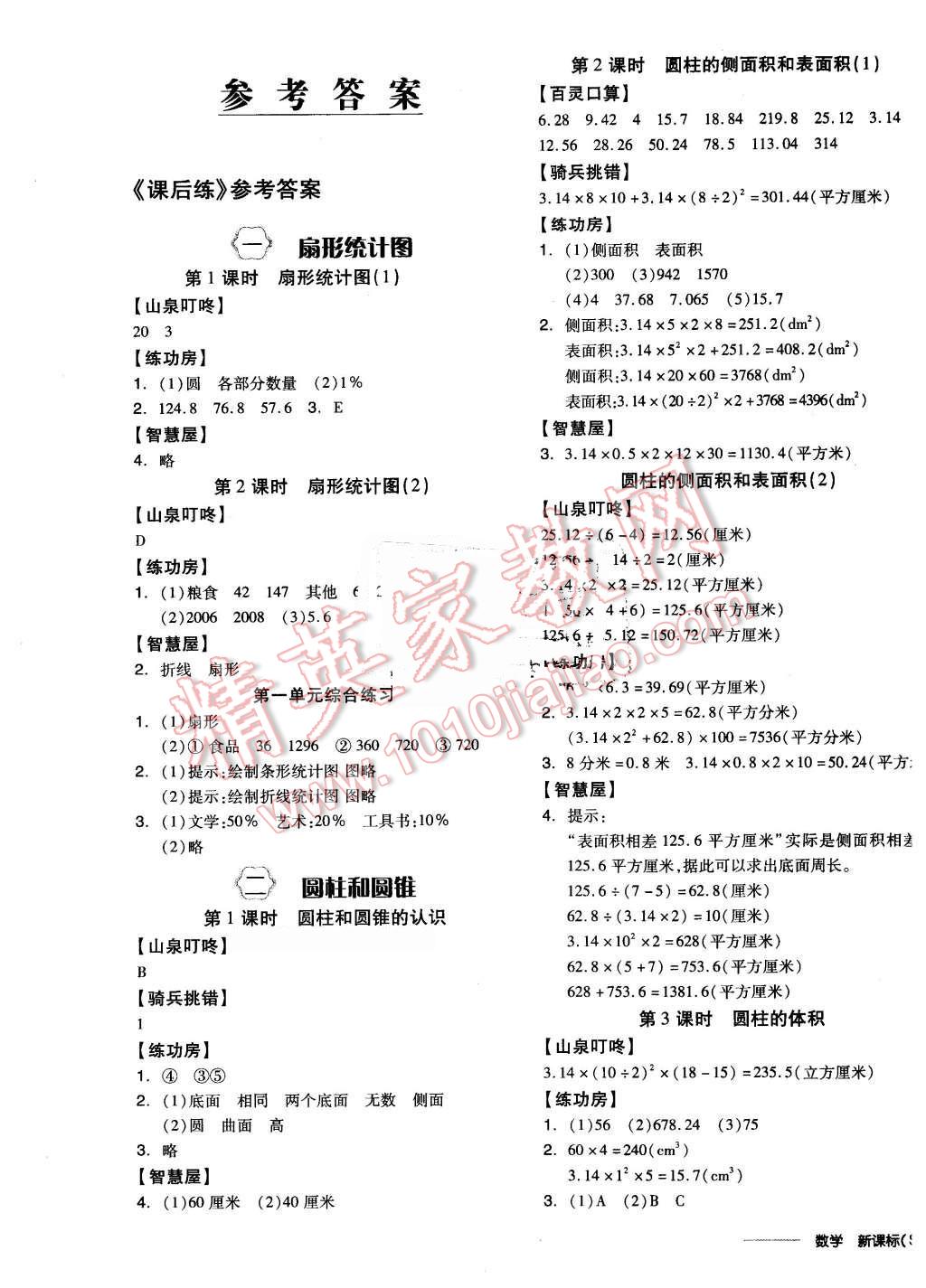 2016年全品学练考六年级数学下册苏教版 第1页