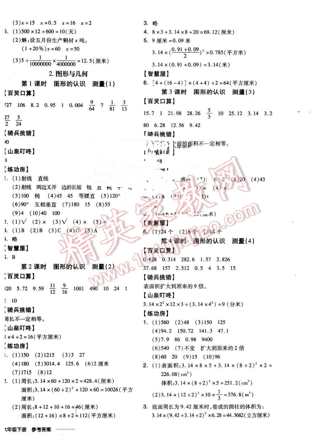 2016年全品学练考六年级数学下册苏教版 第8页