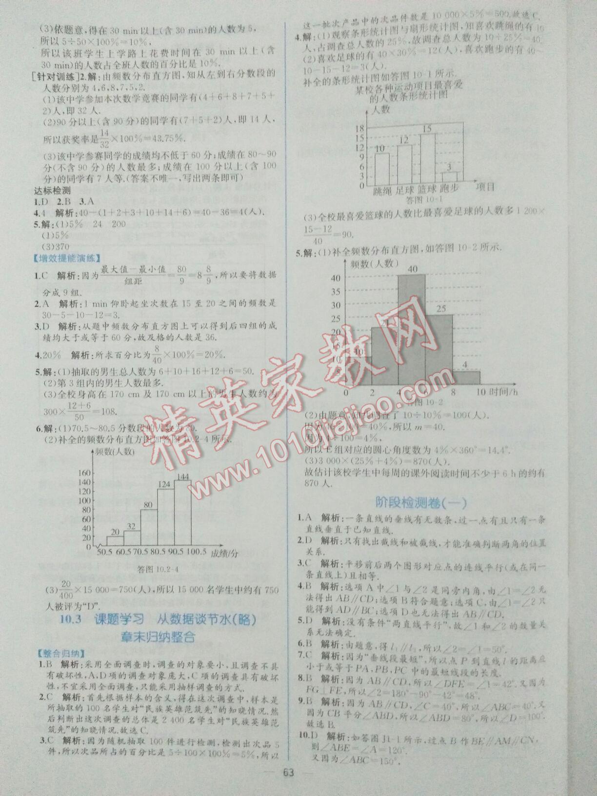 2016年同步导学案课时练七年级数学下册人教版 第71页