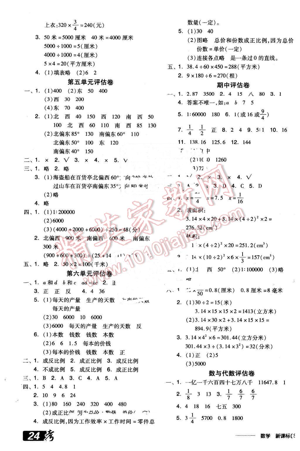 2016年全品学练考六年级数学下册苏教版 第11页