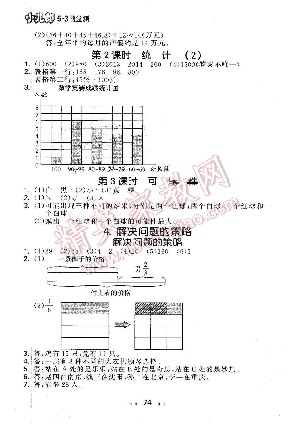 2016年53隨堂測(cè)小學(xué)數(shù)學(xué)六年級(jí)下冊(cè)北師大版 第16頁(yè)