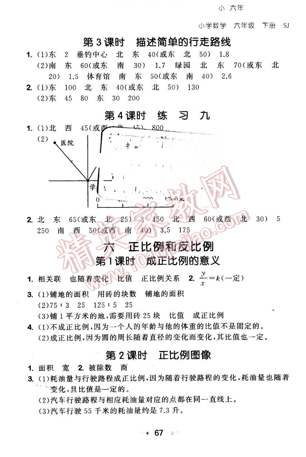 2016年53隨堂測小學(xué)數(shù)學(xué)六年級下冊蘇教版 第9頁