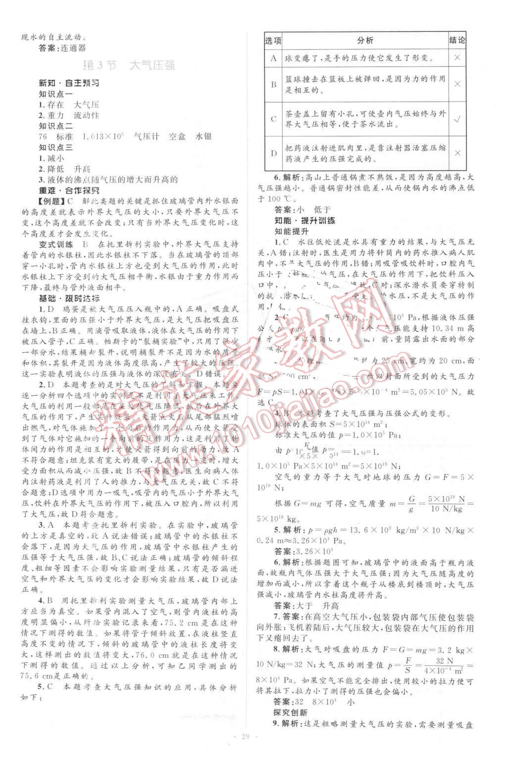 2016年同步學習目標與檢測八年級物理下冊人教版 第13頁