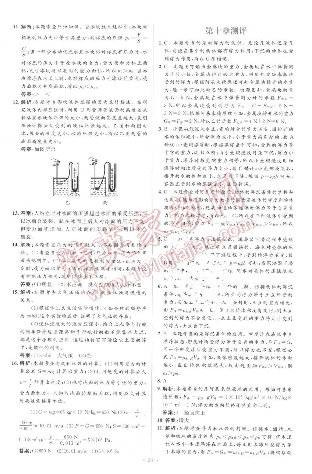 2016年同步學(xué)習(xí)目標(biāo)與檢測(cè)八年級(jí)物理下冊(cè)人教版 第35頁