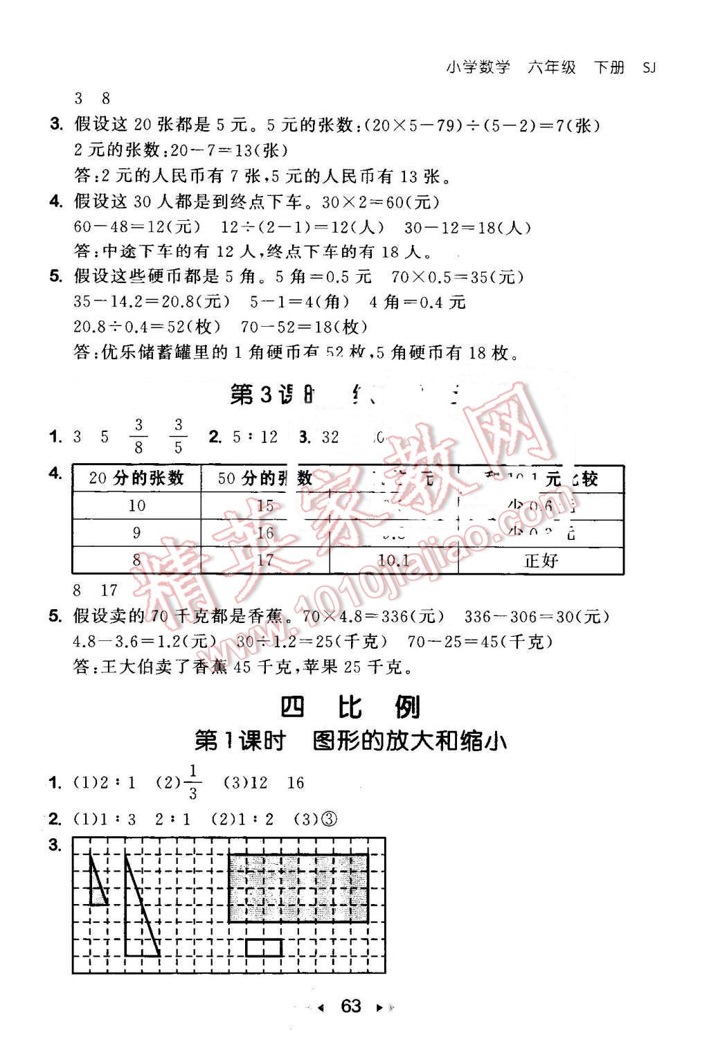 2016年53隨堂測(cè)小學(xué)數(shù)學(xué)六年級(jí)下冊(cè)蘇教版 第5頁(yè)