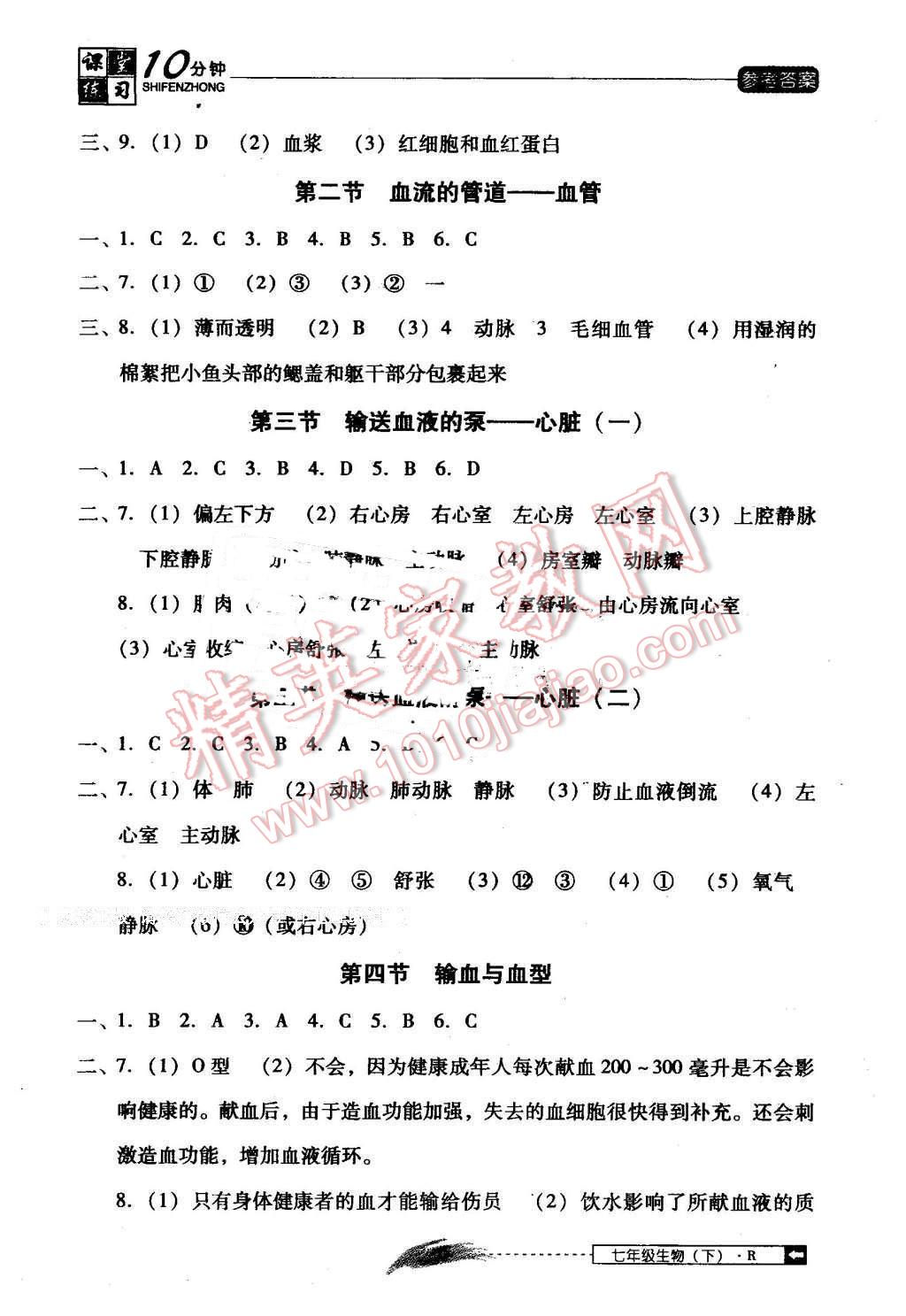 2016年翻轉(zhuǎn)課堂課堂10分鐘七年級生物下冊人教版 第5頁