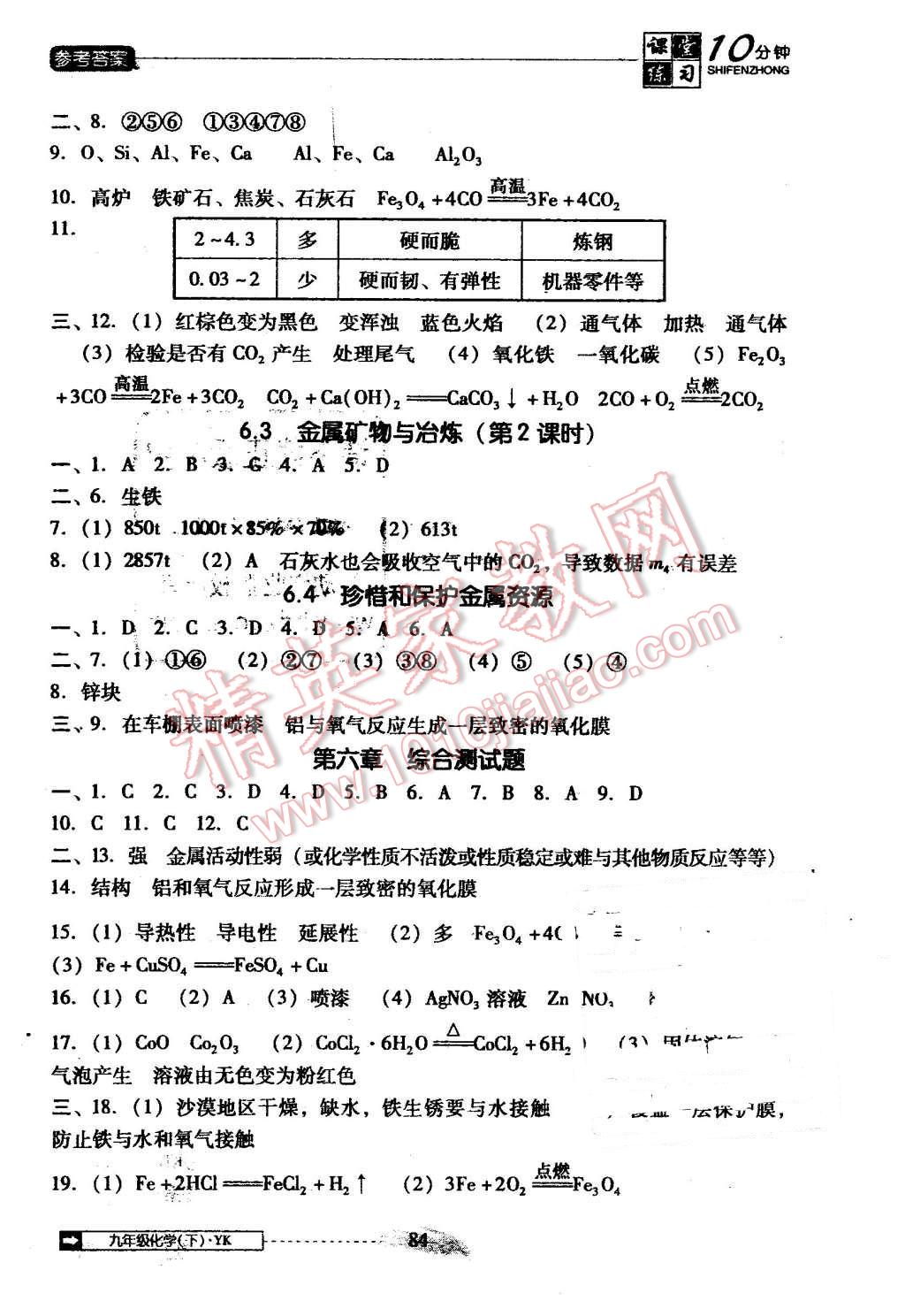 2016年翻轉(zhuǎn)課堂課堂10分鐘九年級(jí)化學(xué)下冊(cè)粵科版 第2頁(yè)