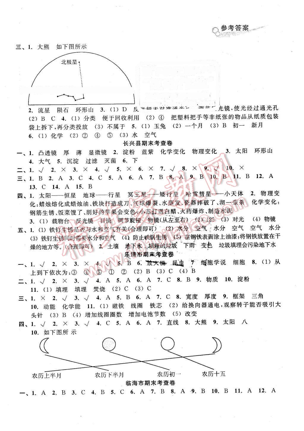 2016年各地期末名卷精選六年級科學(xué)下冊浙教版 第6頁