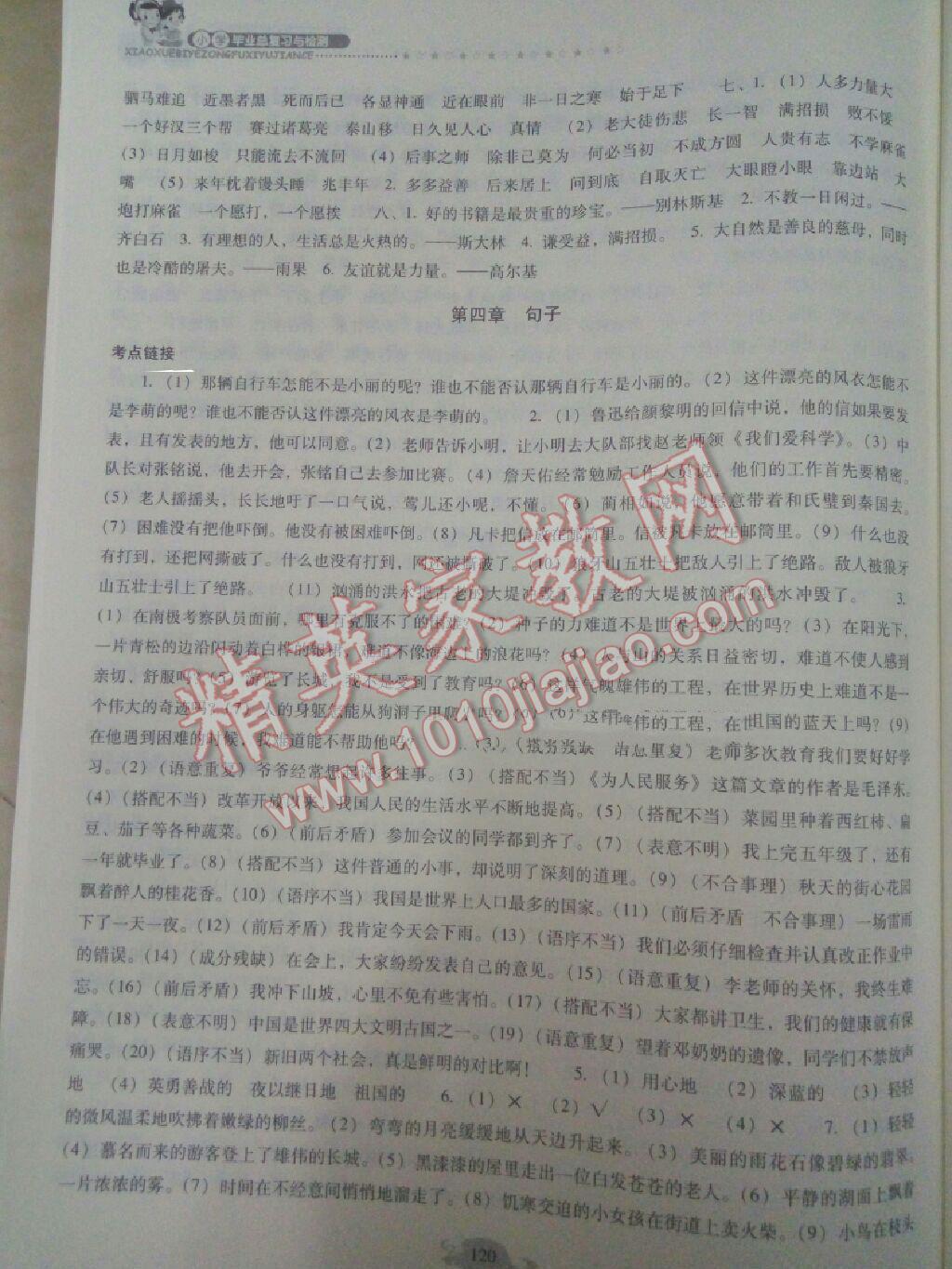 2016年云南省小學(xué)畢業(yè)總復(fù)習(xí)與檢測(cè)語(yǔ)文人教版 第10頁(yè)