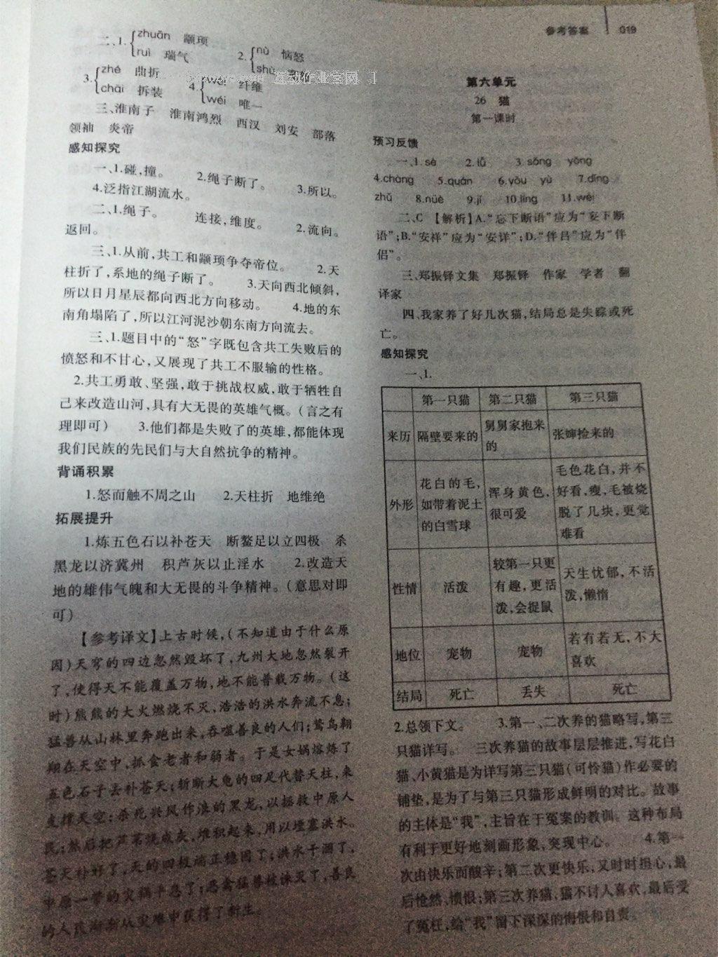 2015年基礎(chǔ)訓(xùn)練七年級(jí)語文下冊人教版僅限河南省使用大象出版社 第137頁