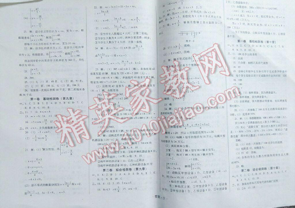 2015年單元檢測(cè)卷七年級(jí)數(shù)學(xué)下冊(cè) 第11頁(yè)