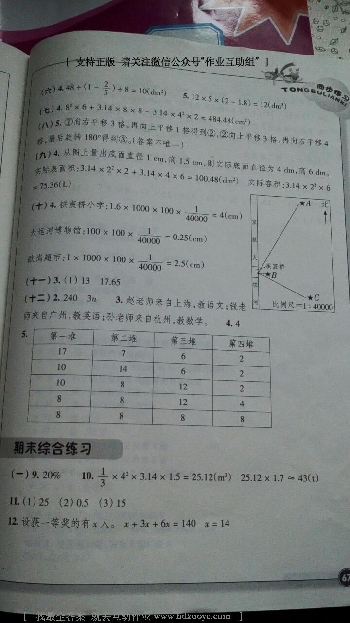 2015年同步練習(xí)六年級(jí)數(shù)學(xué)下冊(cè)人教版 第12頁