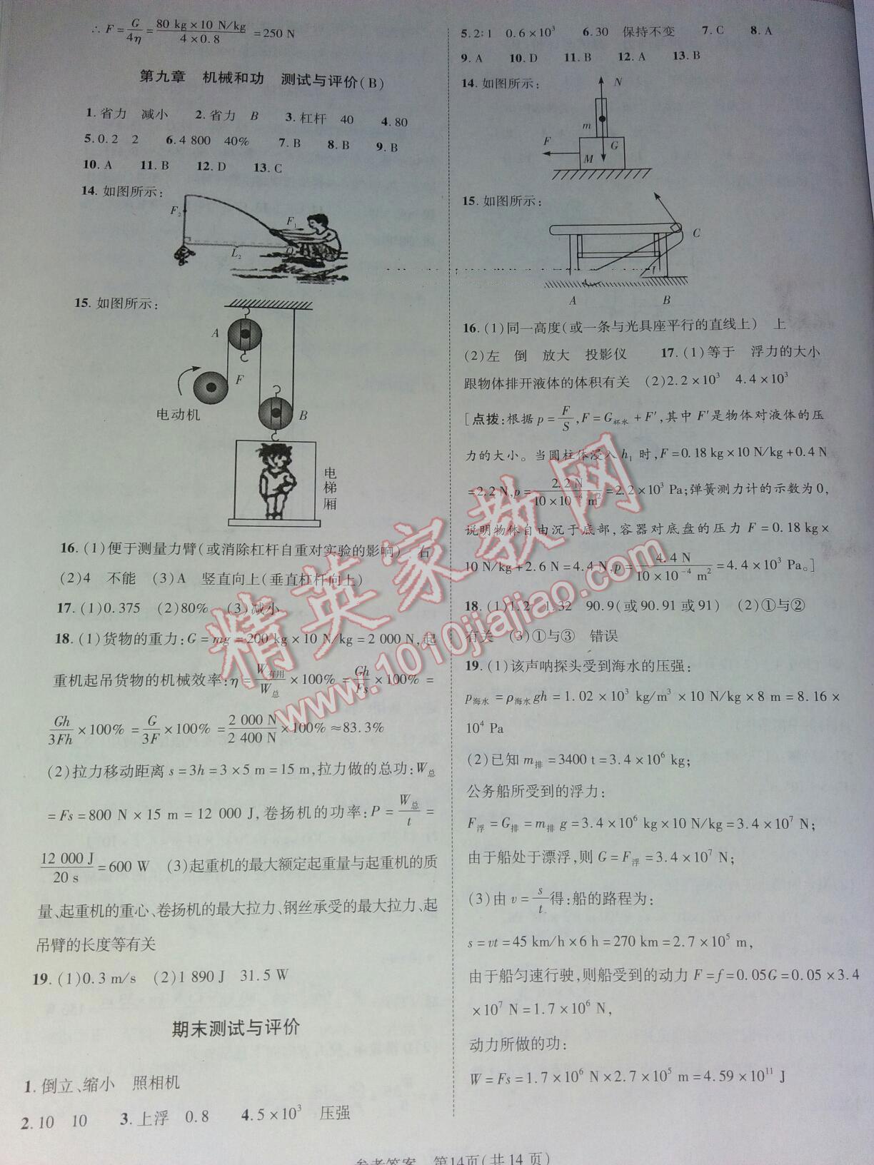 2016年新課程同步學(xué)案八年級物理下冊北師大版 第14頁