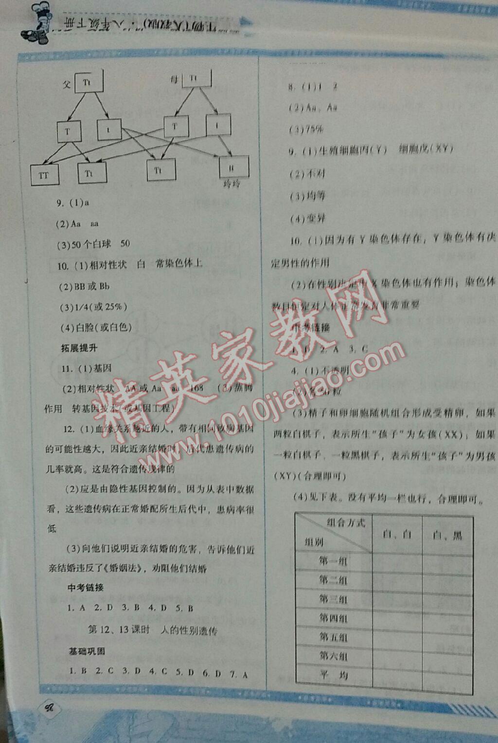 2016年課程基礎(chǔ)訓(xùn)練八年級生物下冊人教版 第4頁