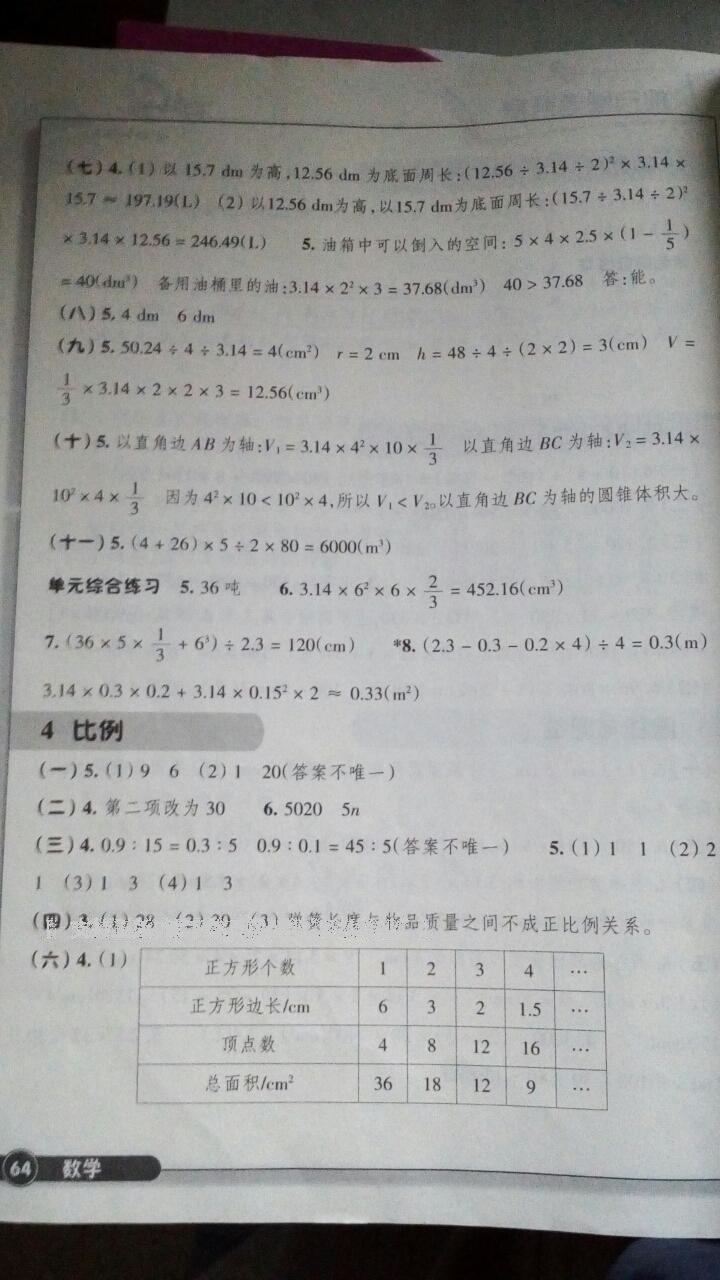 2015年同步練習(xí)六年級(jí)數(shù)學(xué)下冊(cè)人教版 第9頁