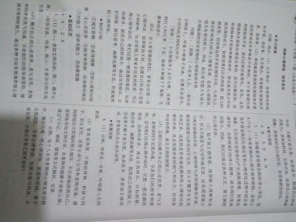 2016年新課程問題解決導(dǎo)學(xué)方案七年級(jí)思想品德下冊(cè)山東人民版 第24頁