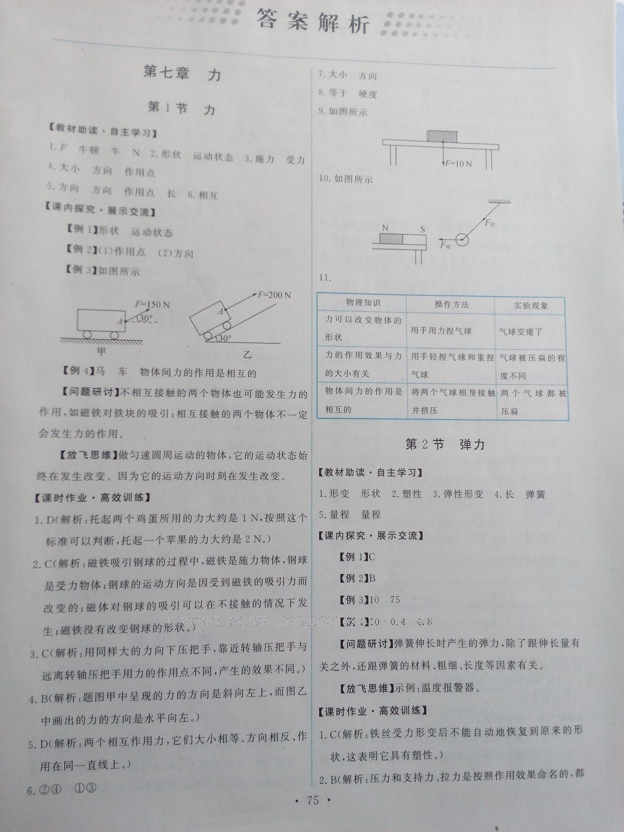 2016年能力培养与测试八年级物理下册人教版 第51页