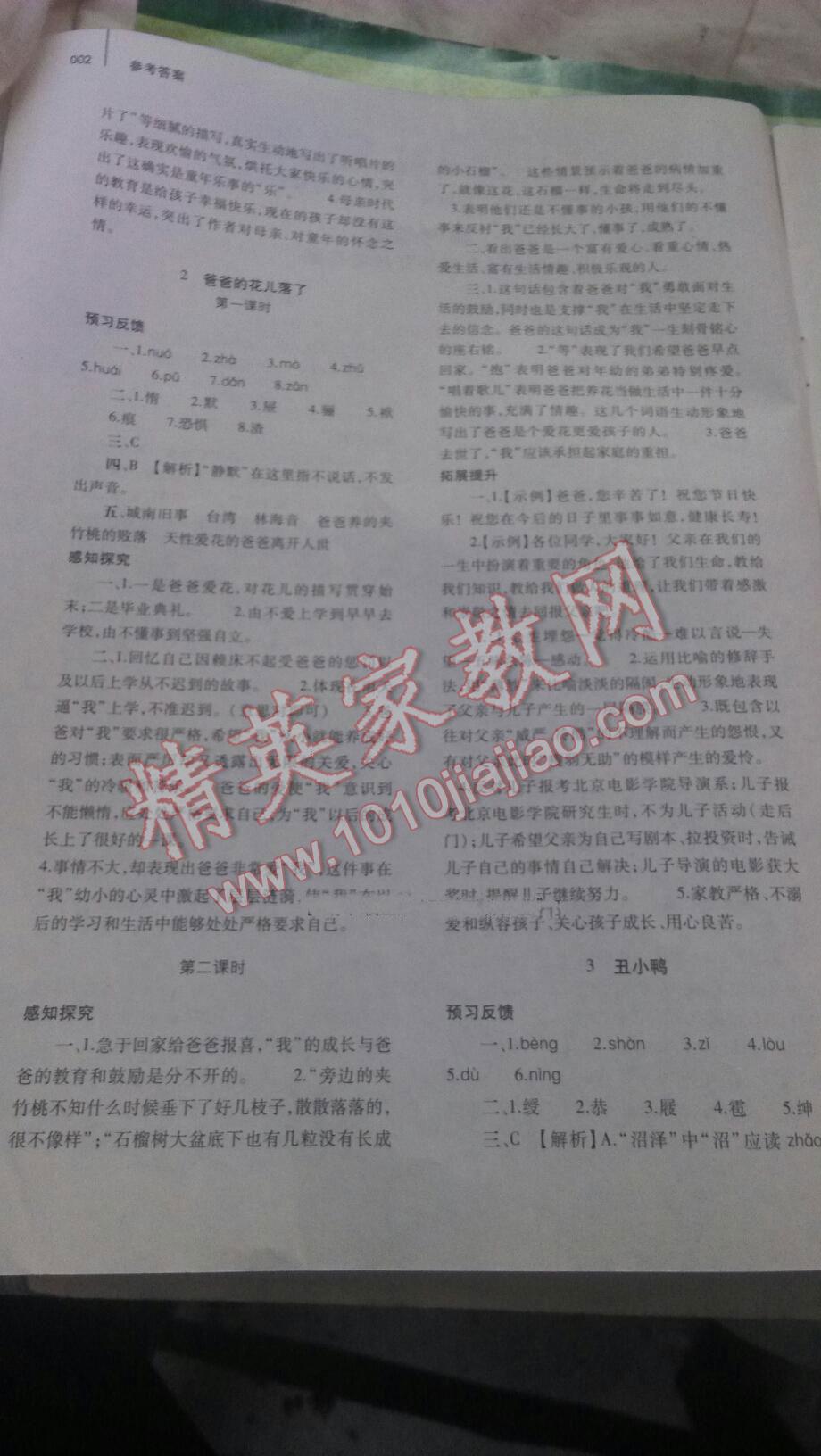 2016年基礎(chǔ)訓(xùn)練七年級語文下冊人教版河南省內(nèi)使用大象出版社 第12頁