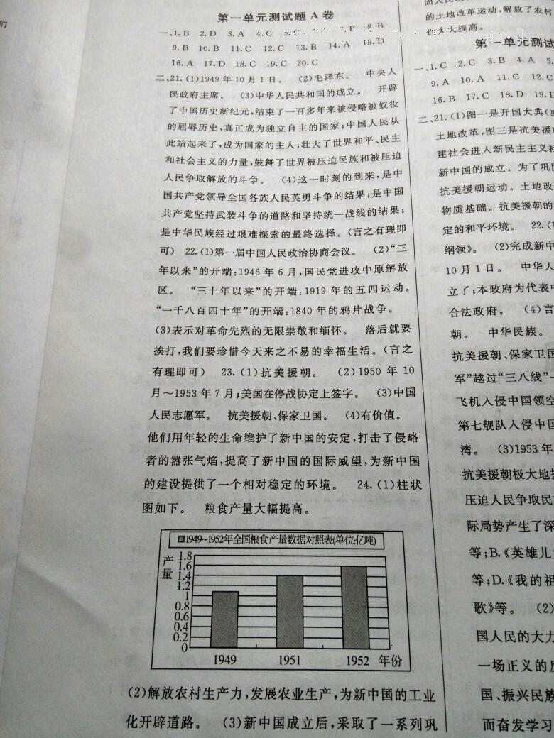 2016年海淀單元測試AB卷八年級歷史下冊人教版 第9頁